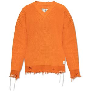 MM6 Maison Margiela, Heren, Truien, Oranje, Maat: M Katoen,