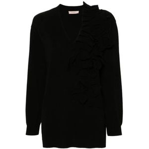 Twinset, Dames, Truien, Zwart, Maat: S