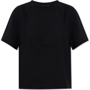 Emporio Armani, Dames, Tops, Zwart, Maat: L Katoen,