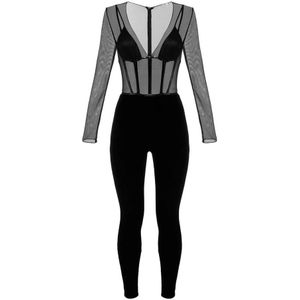 Elisabetta Franchi, Dames, Jumpsuits & Playsuits, Zwart, Maat: XS Vinyl,