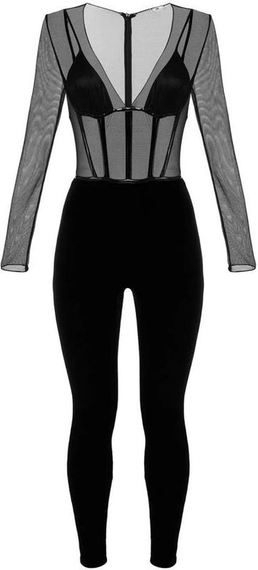 Elisabetta Franchi, Dames, Jumpsuits & Playsuits, Zwart, Maat: XS Vinyl,