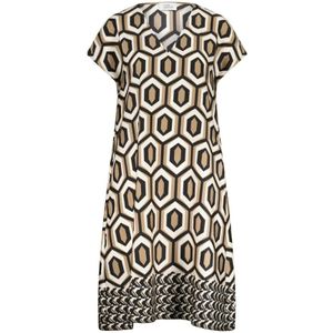 Vera Mont - Jurk met Geometrische Print - Veelkleurig - Korte Mouwen