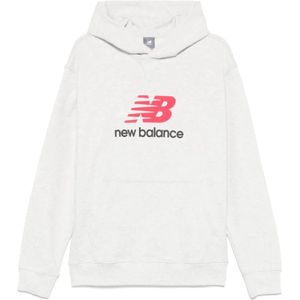 New Balance, Heren, Sweatshirts & Hoodies, Grijs, Maat: M