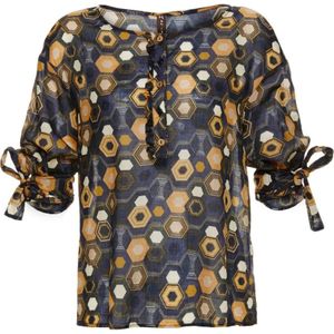 Manila Grace, Dames, Blouses & Shirts, Veelkleurig, Maat: S