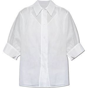 Jil Sander, Dames, Blouses & Shirts, Wit, Maat: S Katoen,