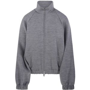 Max Mara, Dames, Sweatshirts & Hoodies, Grijs, Maat: XS Katoen,