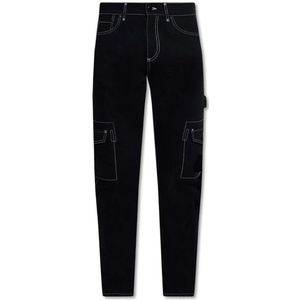 Burberry - Denim Cargo Broek - Zwart - Heren