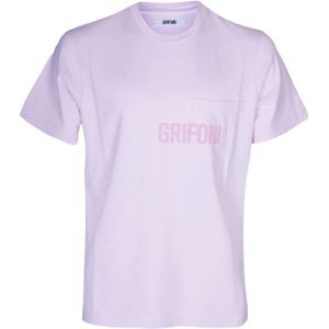 Mauro Grifoni, Heren, Tops, Roze, Maat: XL Katoen,