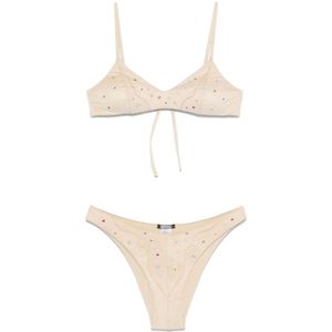 Venuja, Dames, Badkleding, Beige, Maat: L Tweed,