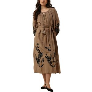 Summum Woman, Dames, Jurken, Bruin, Maat: XS Linnen,