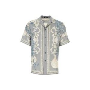 Versace Zijden bedrukte shirt , Multicolor , Heren , Maat: L