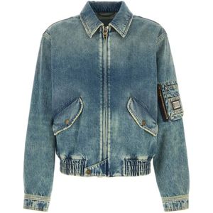 Dolce & Gabbana, Heren, Jassen, Blauw, Maat: L Denim,