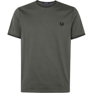 Fred Perry, Heren, Tops, Groen, Maat: L