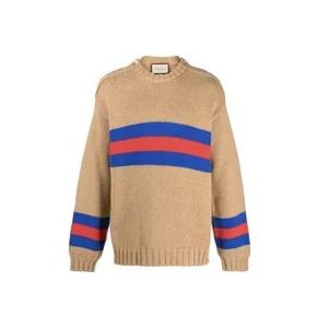 Gucci Bruine Sweater Aw23 Mohair Wolmix , Brown , Heren , Maat: 2XL