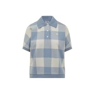 Woolrich Geruite Polo , Blue , Dames , Maat: M