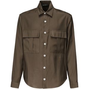 Giuliano Galiano, Heren, Overhemden, Bruin, Maat: M