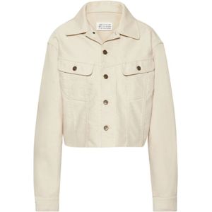 Maison Margiela, Dames, Jassen, Wit, Maat: XS Katoen,