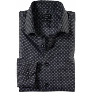Olymp, Heren, Overhemden, Zwart, Maat: S Katoen,