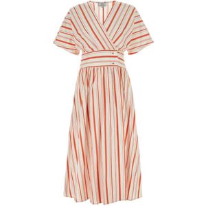 Woolrich, Dames, Jurken, Veelkleurig, Maat: XS Katoen,