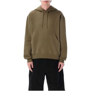 Saint Laurent, Heren, Sweatshirts & Hoodies, Groen, Maat: S Katoen,