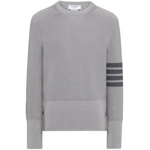 Thom Browne, Heren, Truien, Grijs, Maat: L