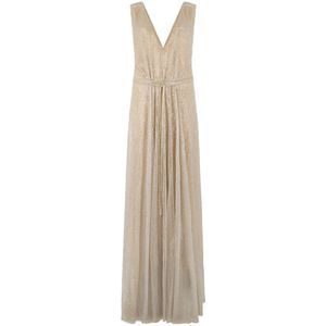 Valentino Garavani, Dames, Jurken, Beige, Maat: S Viscose,