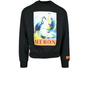 Heron Preston, Heren, Sweatshirts & Hoodies, Zwart, Maat: XS Katoen,