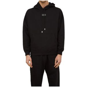 Gcds, Heren, Sweatshirts & Hoodies, Zwart, Maat: L Katoen,