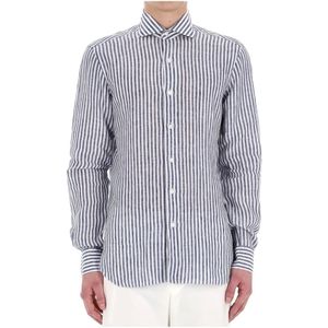 Barba, Heren, Overhemden, Veelkleurig, Maat: M Linnen,