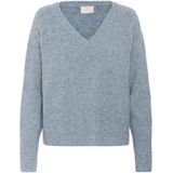 Kaffe - KAniel V-neck - Gebreide Pullover - Blauw
