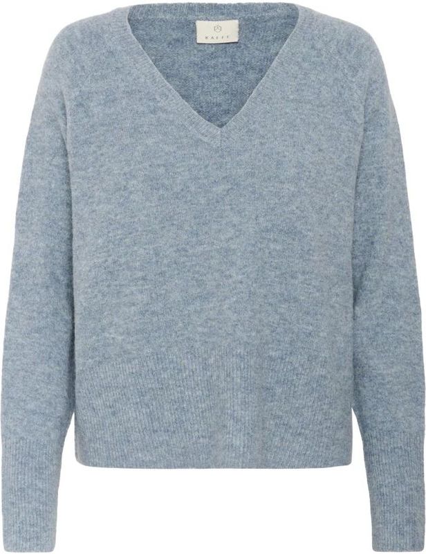Kaffe - KAniel V-neck - Gebreide Pullover - Blauw