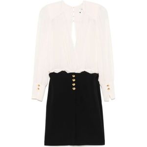 Elisabetta Franchi, Dames, Jurken, Veelkleurig, Maat: XL Poliester,