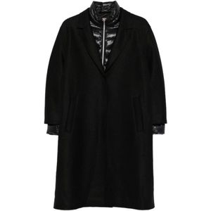 Herno, Dames, Mantels, Zwart, Maat: L