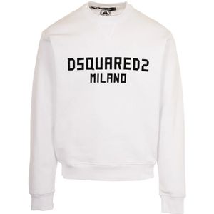 Dsquared2 - Sweatshirt - Wit - 100% Katoen - Ronde Hals