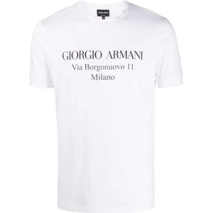 Giorgio Armani, Heren, Tops, Wit, Maat: 2XL Katoen,
