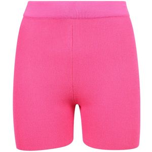 Jacquemus, Dames, Korte broeken, Roze, Maat: 2XS Leer,