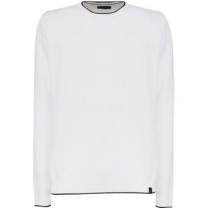 Fay, Heren, Truien, Wit, Maat: L Katoen,