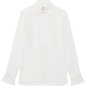 Ines de la Fressange Paris, Dames, Blouses & Shirts, Wit, Maat: XL Katoen,
