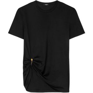 Versace, Dames, Tops, Zwart, Maat: M Katoen,
