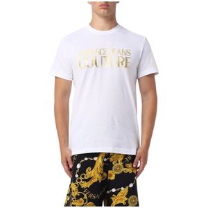Versace Jeans Couture, Heren, Tops, Wit, Maat: S Katoen,