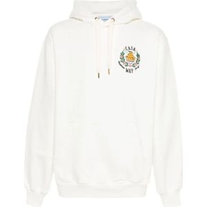 Casablanca, Heren, Sweatshirts & Hoodies, Wit, Maat: XL Katoen,