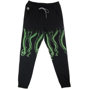 Octopus, Heren, Broeken, Zwart, Maat: L Katoen,