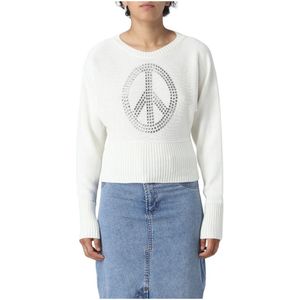 Moschino, Dames, Truien, Wit, Maat: M