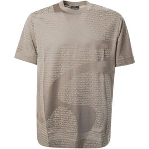 Emporio Armani, Heren, Tops, Bruin, Maat: XL Katoen,