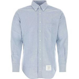 Thom Browne, Heren, Overhemden, Blauw, Maat: S Katoen,