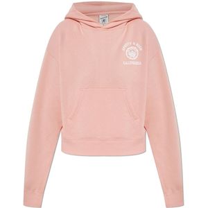 Sporty & Rich, Dames, Sweatshirts & Hoodies, Roze, Maat: XS Katoen,