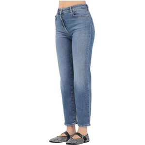 Elisabetta Franchi, Dames, Jeans, Blauw, Maat: W27 Denim,