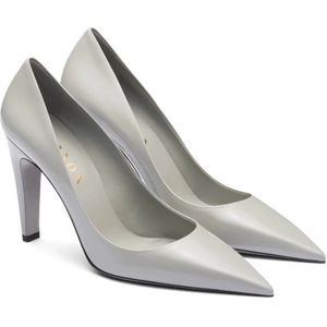 Prada, Dames, Schoenen, Grijs, Maat: 36 EU Leer,