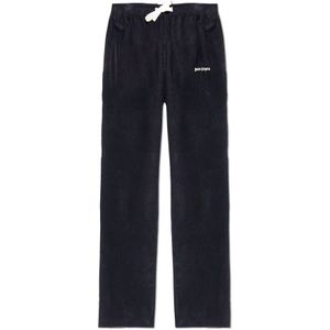 Palm Angels, Heren, Broeken, Blauw, Maat: M Katoen,