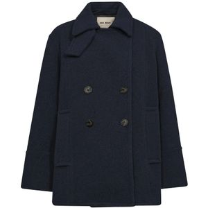 MOS Mosh, Dames, Mantels, Blauw, Maat: XS Wol,